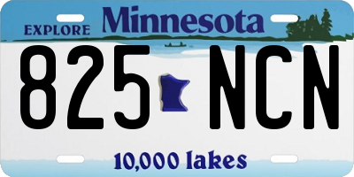 MN license plate 825NCN
