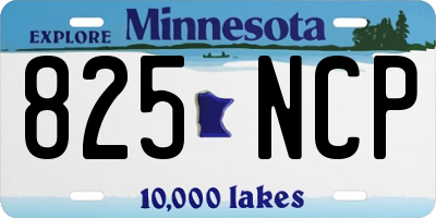 MN license plate 825NCP