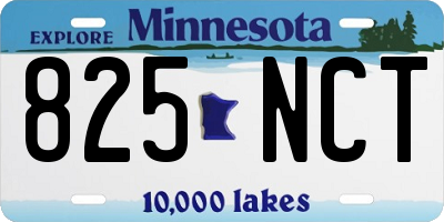 MN license plate 825NCT