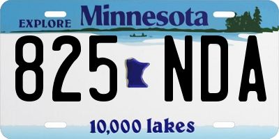 MN license plate 825NDA