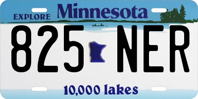 MN license plate 825NER