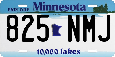 MN license plate 825NMJ