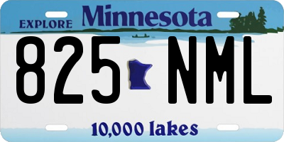 MN license plate 825NML