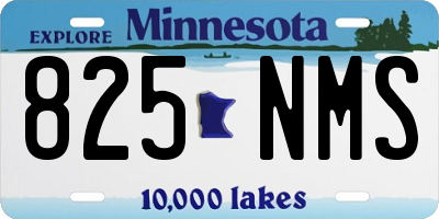 MN license plate 825NMS
