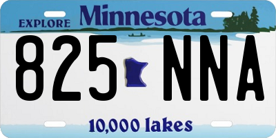 MN license plate 825NNA