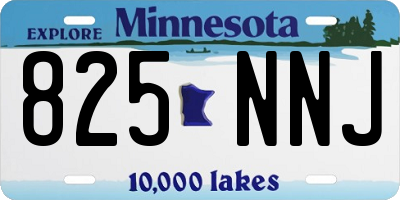 MN license plate 825NNJ
