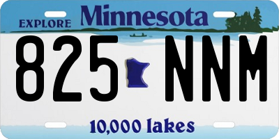 MN license plate 825NNM
