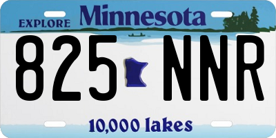 MN license plate 825NNR