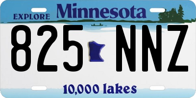 MN license plate 825NNZ