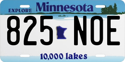 MN license plate 825NOE