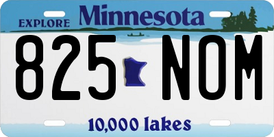 MN license plate 825NOM