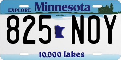 MN license plate 825NOY