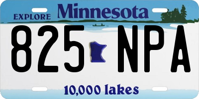 MN license plate 825NPA