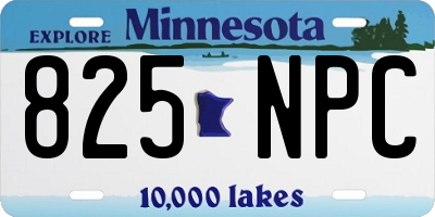 MN license plate 825NPC
