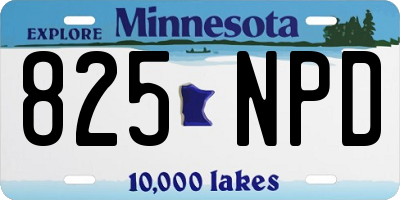 MN license plate 825NPD
