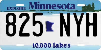 MN license plate 825NYH