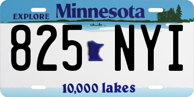 MN license plate 825NYI