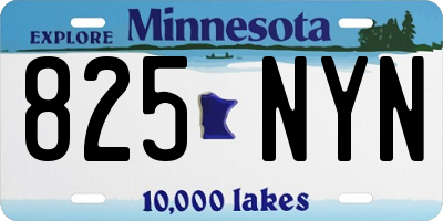 MN license plate 825NYN