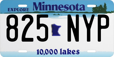 MN license plate 825NYP