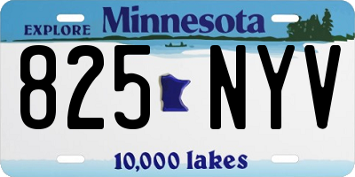 MN license plate 825NYV