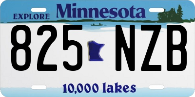 MN license plate 825NZB