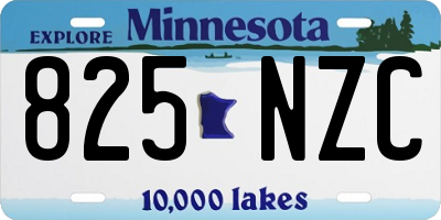 MN license plate 825NZC