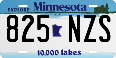 MN license plate 825NZS