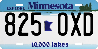 MN license plate 825OXD