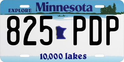 MN license plate 825PDP