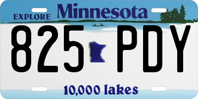 MN license plate 825PDY