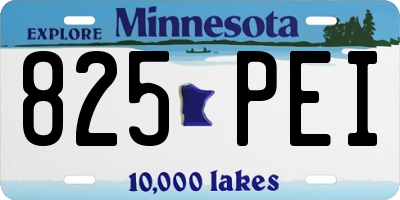 MN license plate 825PEI