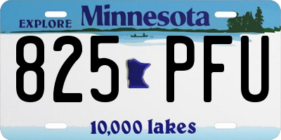 MN license plate 825PFU