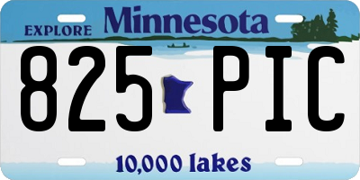MN license plate 825PIC