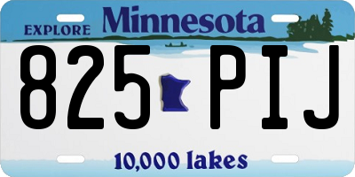 MN license plate 825PIJ
