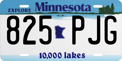 MN license plate 825PJG
