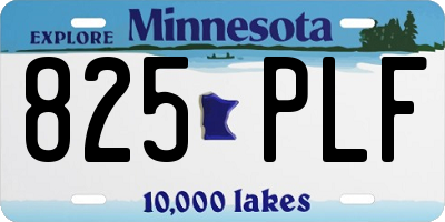 MN license plate 825PLF