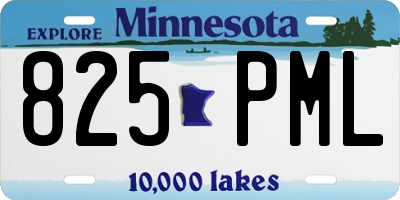 MN license plate 825PML