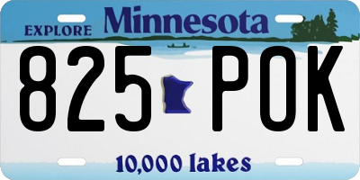 MN license plate 825POK