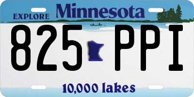 MN license plate 825PPI
