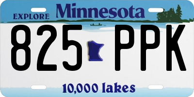 MN license plate 825PPK