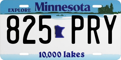 MN license plate 825PRY
