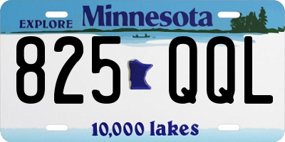 MN license plate 825QQL