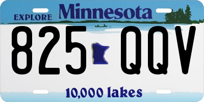 MN license plate 825QQV