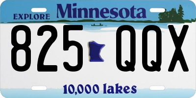 MN license plate 825QQX