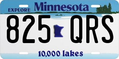 MN license plate 825QRS