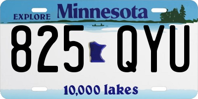 MN license plate 825QYU