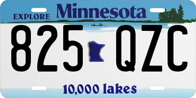 MN license plate 825QZC