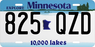 MN license plate 825QZD