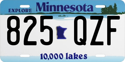 MN license plate 825QZF