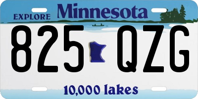 MN license plate 825QZG